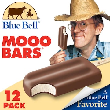 Blue Bell Mooo Bars, 12 ct