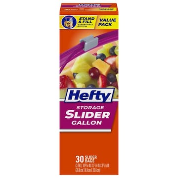 Hefty Slider Bags, Storage, Gallon, Value Pack