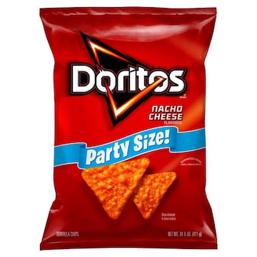 Doritos Tortilla Chips, Nacho Cheese Flavored, Party Size!