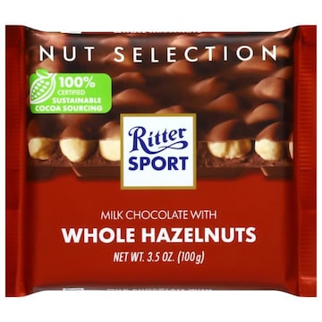 Ritter Sport Milk Chocolate with Whole Hazelnut