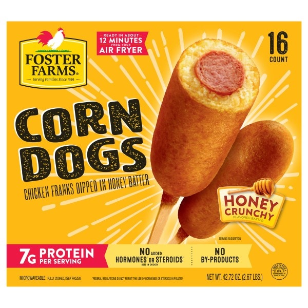Foster Farms Honey Crunchy Corn Dogs, Frozen - 16 ct | Publix