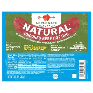 Applegate Naturals Uncured Beef Hot Dog