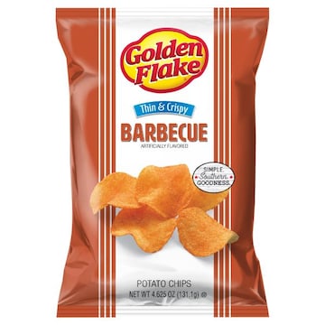 Golden Flake Potato Chips, Barbecue, Thin & Crispy