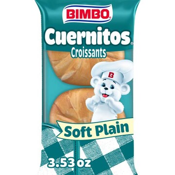 Bimbo Cuernitos Plain Croissants, 2 count, 3.53 oz