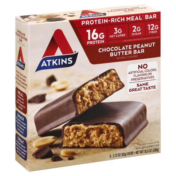 Atkins Meal Bar, Chocolate Peanut Butter Bar | Publix Super Markets