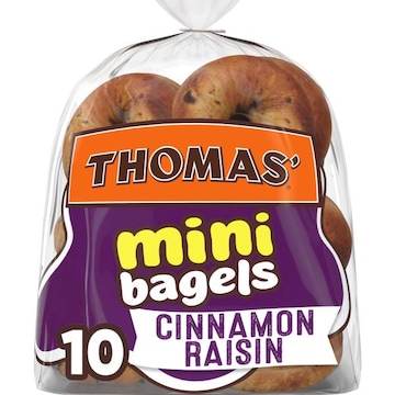 Thomas' Cinnamon Raisin Mini Mini Bagels, 10 count, 15 oz