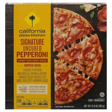 California Pizza Kitchen Pizza, Crispy Thin Crust, Signature, Uncured Pepperoni