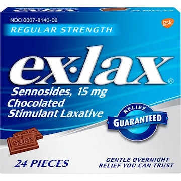 Ex-Lax Regular Strength Chocolated Stimulant Laxative Constipation Relief Pills for Occasional Constipation