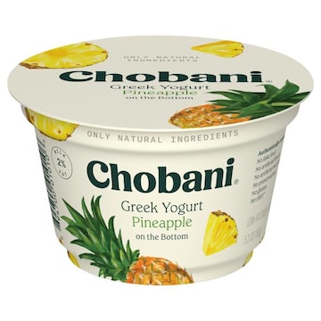 Chobani Yogurt, Low-Fat, Greek, Pineapple on the Bottom