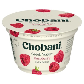 Chobani Yogurt, Greek, Raspberry on the Bottom