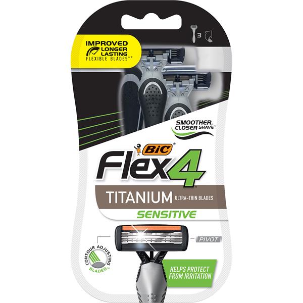 BiC Flex 4 Razors, Sensitive, Titanium | Publix Super Markets