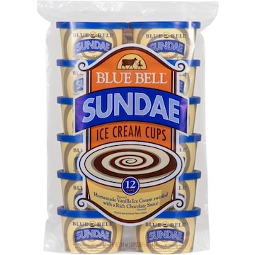 Blue Bell Sundae Ice Cream Cups, 12 ct