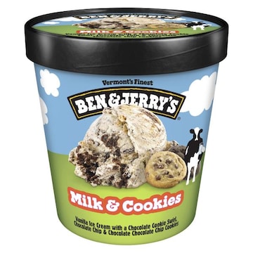 Ben & Jerry's Milk & Cookies Vanilla Ice Cream Pint