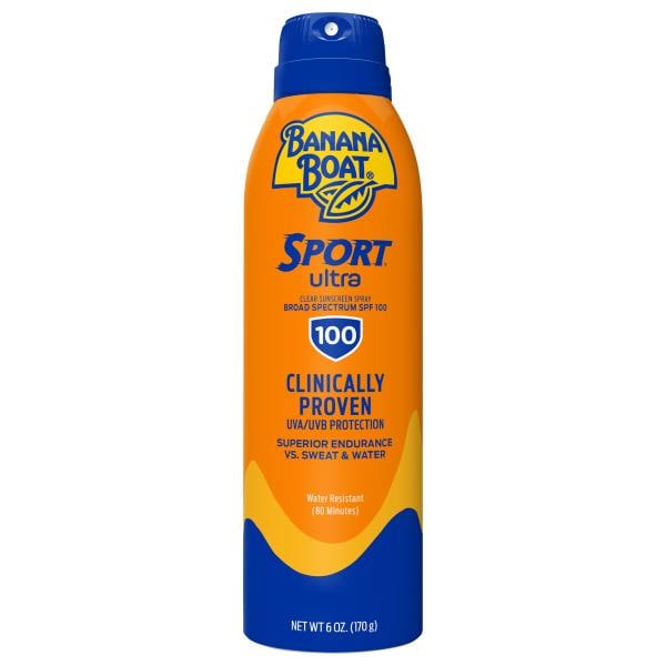 紫外線日焼け対策　BANANA BOAT　UV100カットクリーム　新品未使用 Banana Boat Sport Ultra Sunscreen Spray, Clear, Broad Spectrum SPF