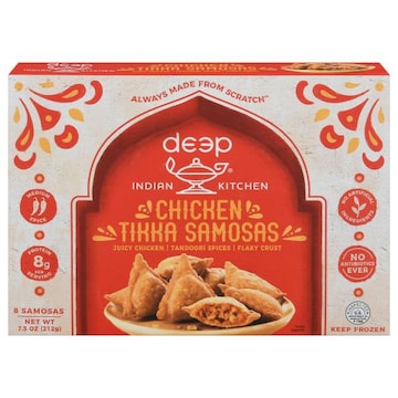 Deep Indian Kitchen Chicken Tikka Samosas, Medium Spice