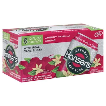 Hansen's Soda, Natural Cane, Cherry Vanilla Creme