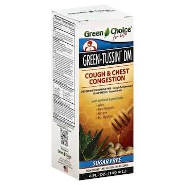 Green Choice for Life Tussin DM, Green, Cough & Chest Congestion, Sugar Free