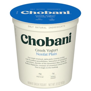 Chobani Yogurt, Non-Fat, Greek, Plain