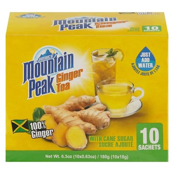 Jamaica Mountain Peak Ginger Tea, with Cane Sugar