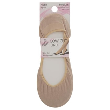 On the Go! Womens Medium Nude Low Cut Liner