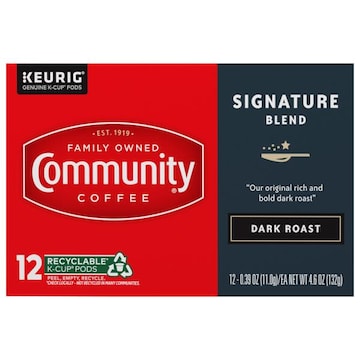 Community Coffee Coffee, Signature Blend, Dark Roast, K-Cup Pods