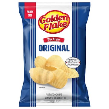 Golden Flake Potato Chips, Original, Dip Style, Party Size