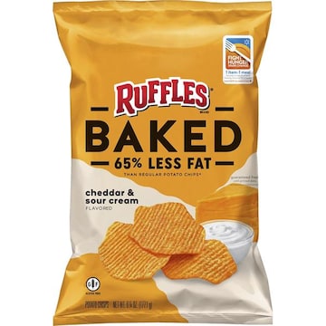 Ruffles Baked Potato Chips , Cheddar & Sour Cream Flavored