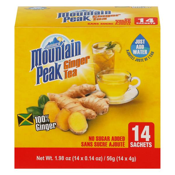 Jamaica Mountain Peak Ginger Tea, Instant, Sachets Publix Super Markets