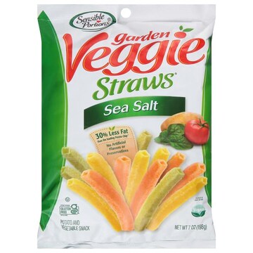 Sensible Portions Garden Veggie Straws Potato and Vegetable Snack, Sea Salt