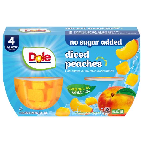Dole No Sugar Added Yellow Cling Diced Peaches | Publix Super Markets