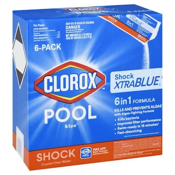 Clorox Pool & Spa Shock, Xtra Blue 2, 6-Pack