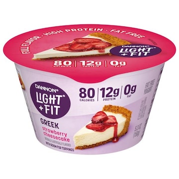 Dannon Light + Fit Fat Free Greek Strawberry Cheesecake Yogurt