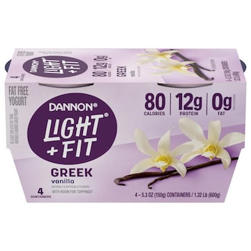Dannon Light + Fit Fat Free Greek Vanilla Yogurt
