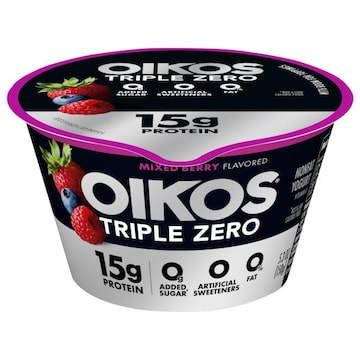 Oikos Triple Zero Mixed Berry Flavored Nonfat Yogurt