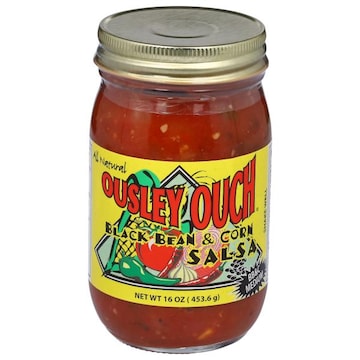Ousley Ouch Salsa, Medium, Black Bean & Corn