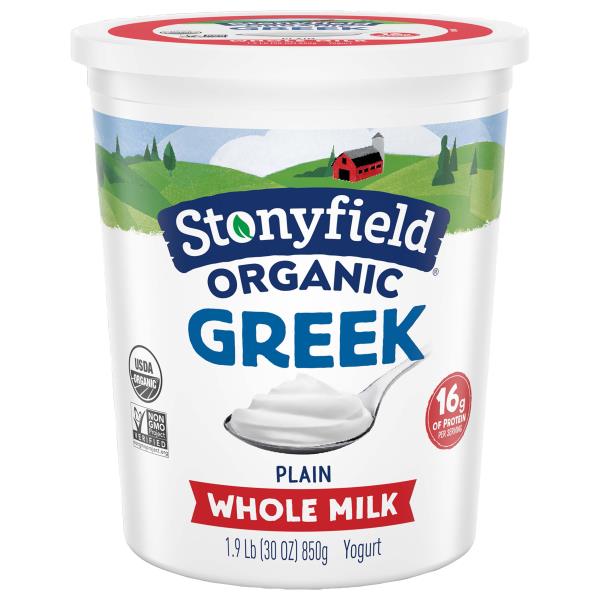 Stonyfield Organic Yogurt, Whole Milk, Organic, Plain, Greek | Publix ...