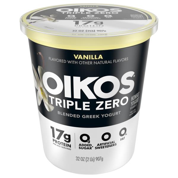 Oikos Triple Zero Nonfat Blended Greek Vanilla Yogurt | Publix