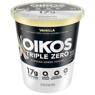 Oikos Triple Zero Nonfat Blended Greek Vanilla Yogurt
