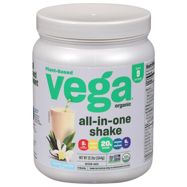 Vega Drink Mix, Organic, French Vanilla Flavored Publix Super Markets
