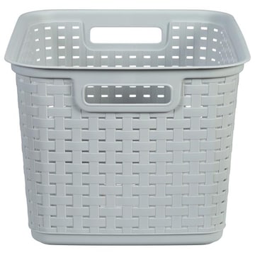Sterilite Laundry Basket, Weave, Cement
