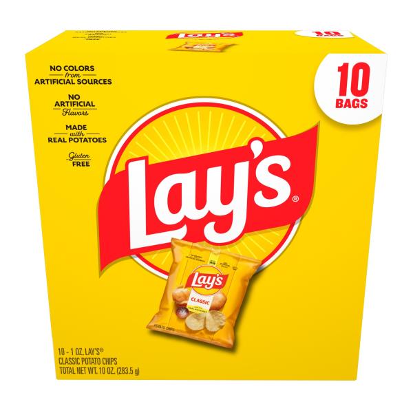Lay's Lay's Potato Chips Classic 1 Oz, 10 Count | Publix Super Markets