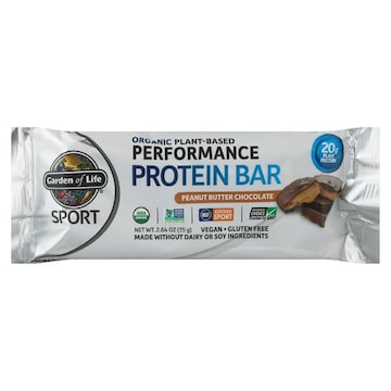 Garden of Life Sport Protein Bar, Organic Plant-Based, Peanut Butter Chocolate, Performance