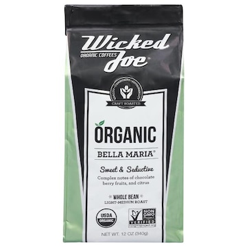 Wicked Joe Organic Whole Bean Light-Medium Roast Bella Maria Coffee