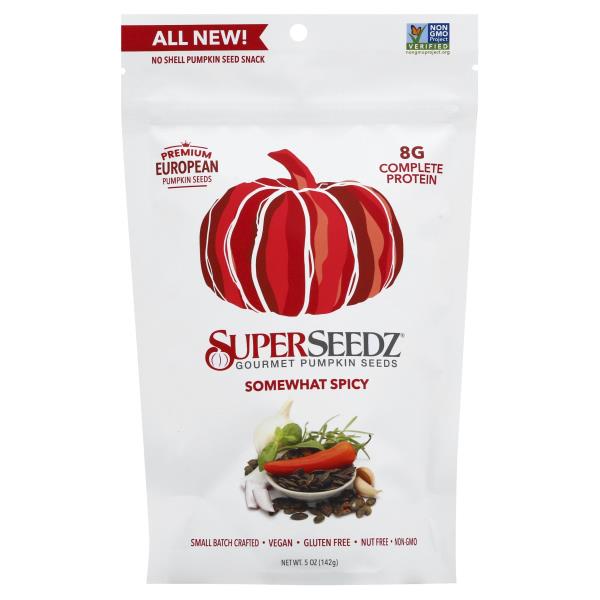 SuperSeedz Pumpkin Seeds, Gourmet, Somewhat Spicy Publix Super Markets