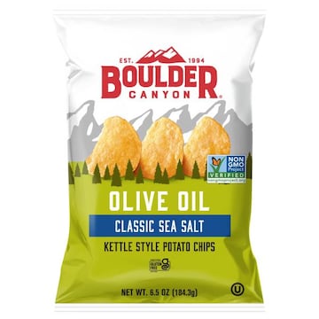 Boulder Canyon Potato Chips, Classic Sea Salt, Olive Oil, Kettle Style