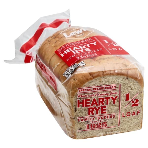 Lewis Bread, Hearty Rye, 1/2 Loaf Publix Super Markets