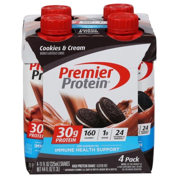 Premier Protein High Protein Shake, Cookies & Cream, 4 Pack Publix