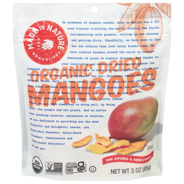 Made in Nature Mangoes, Organic, Dried Publix Super Markets