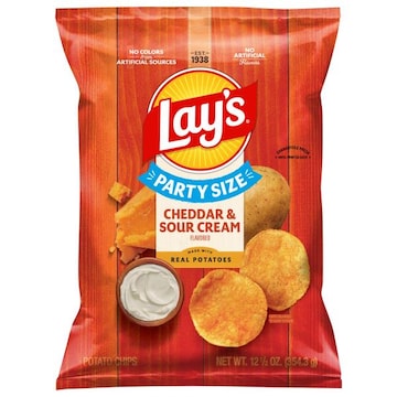 Lay's Cheddar & Sour Cream Flavored Potato Chips Party Size