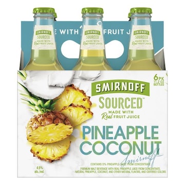 Smirnoff Sourced Sourced Beer, Pineapple Coconut